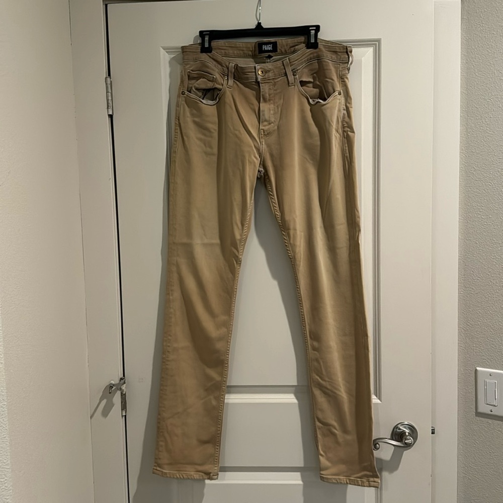 Paige Men's Pants Size 34 vintage dark camel